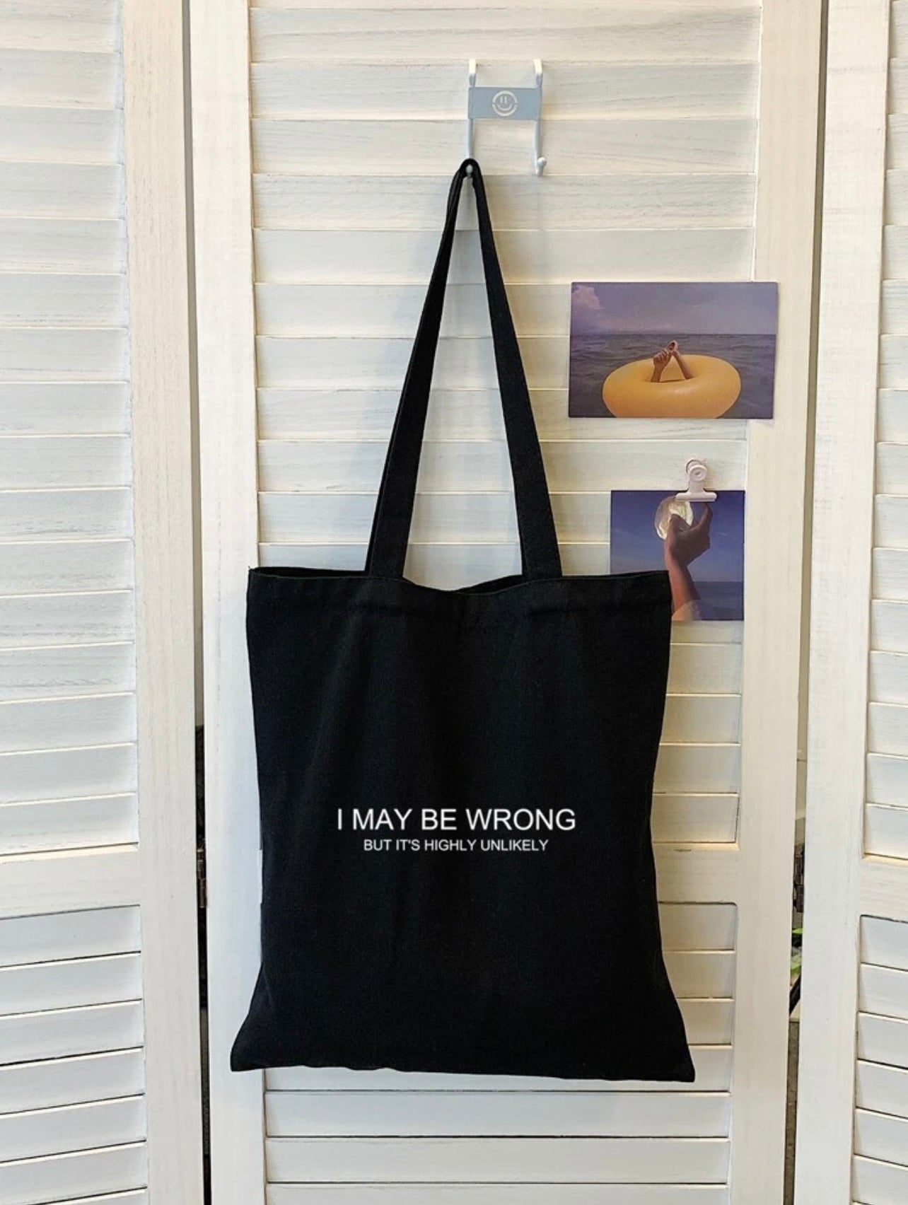 I MAYBE WRONG TOTE BAG BLACK