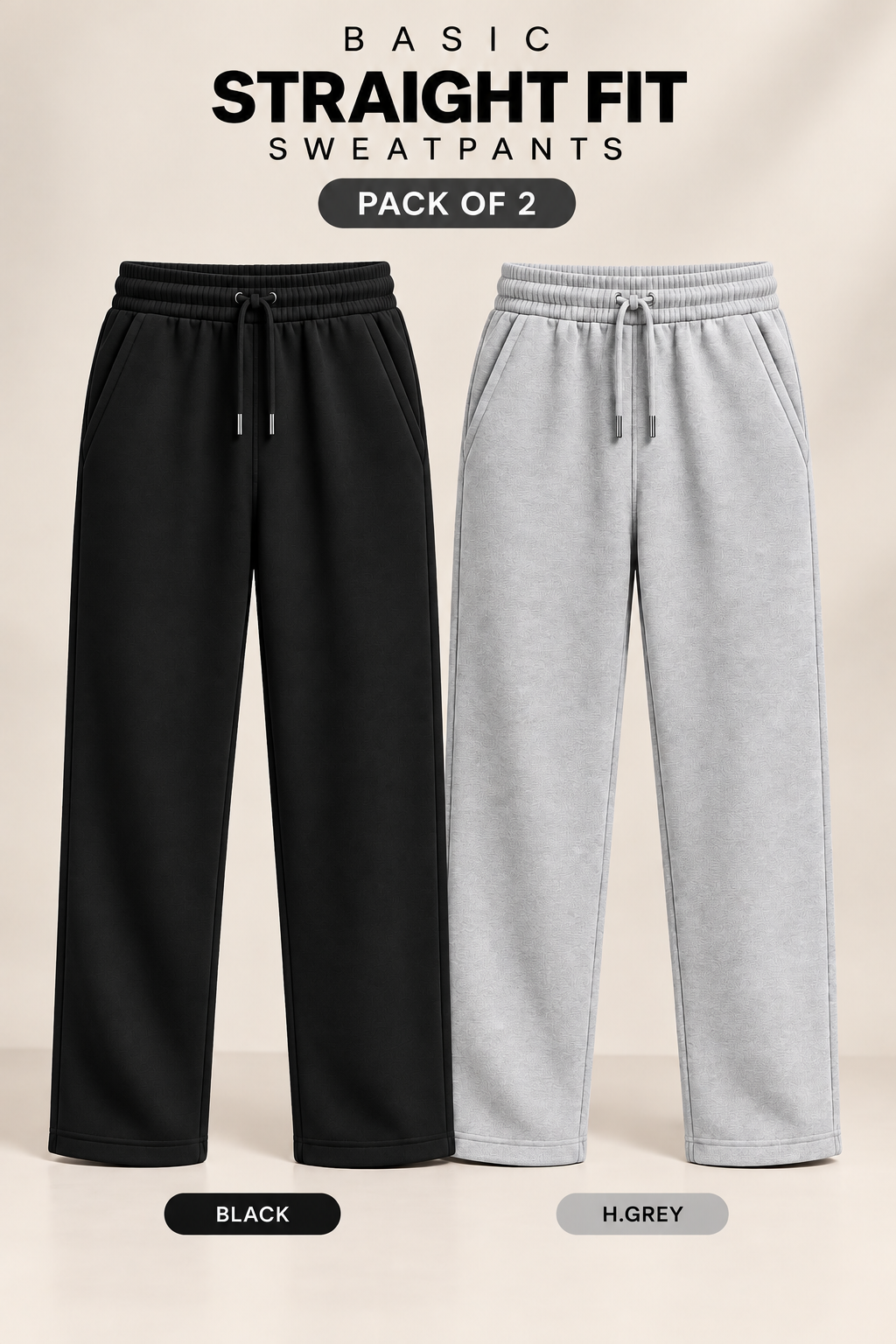 Pack Of Two Sweatpants Black - Grey
