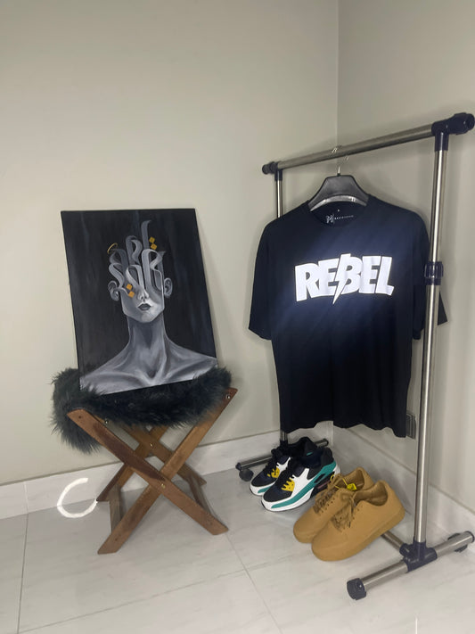 Rebel Reflector Oversize Black Tshirt