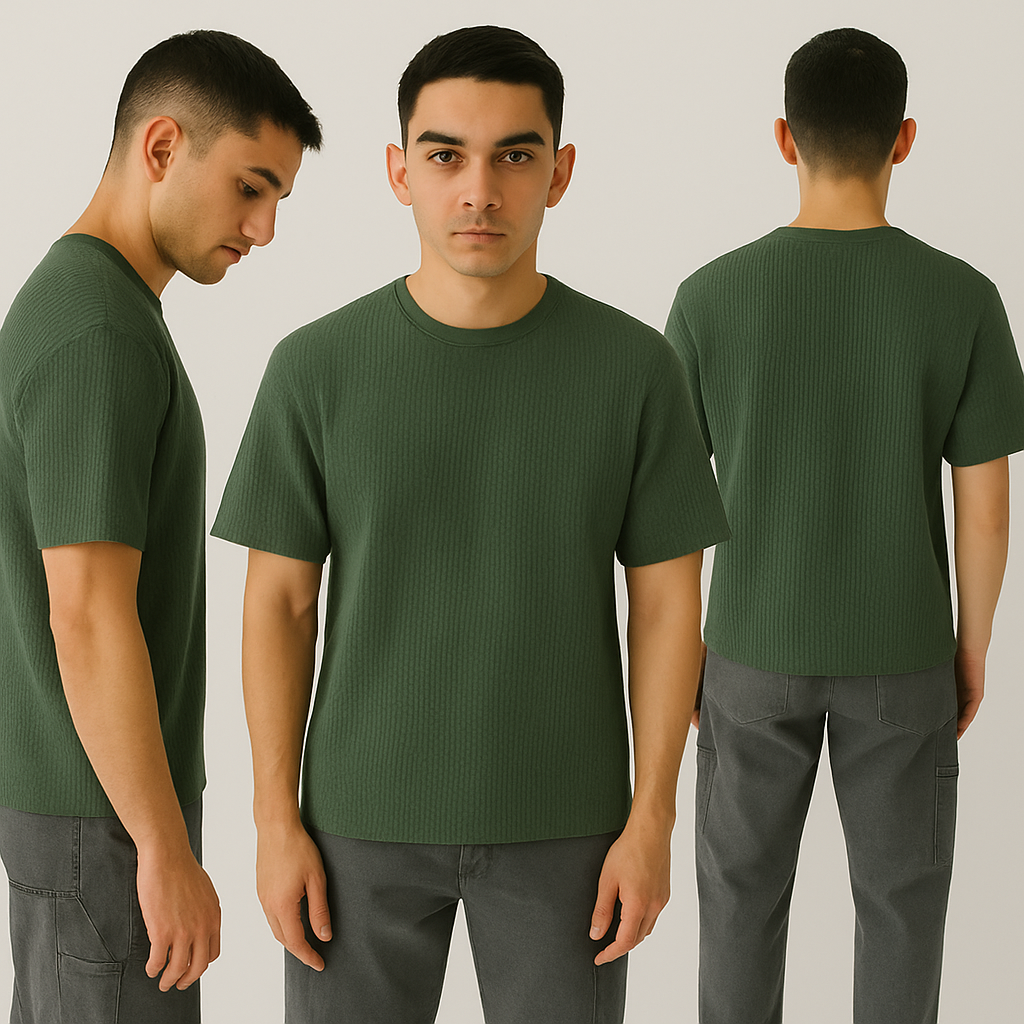 Basic Knitted Tshirt Olive