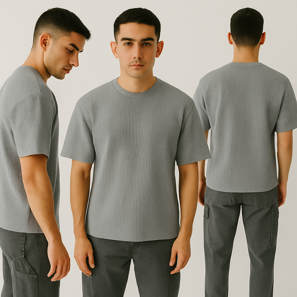 Basic Knitted Tshirt Grey