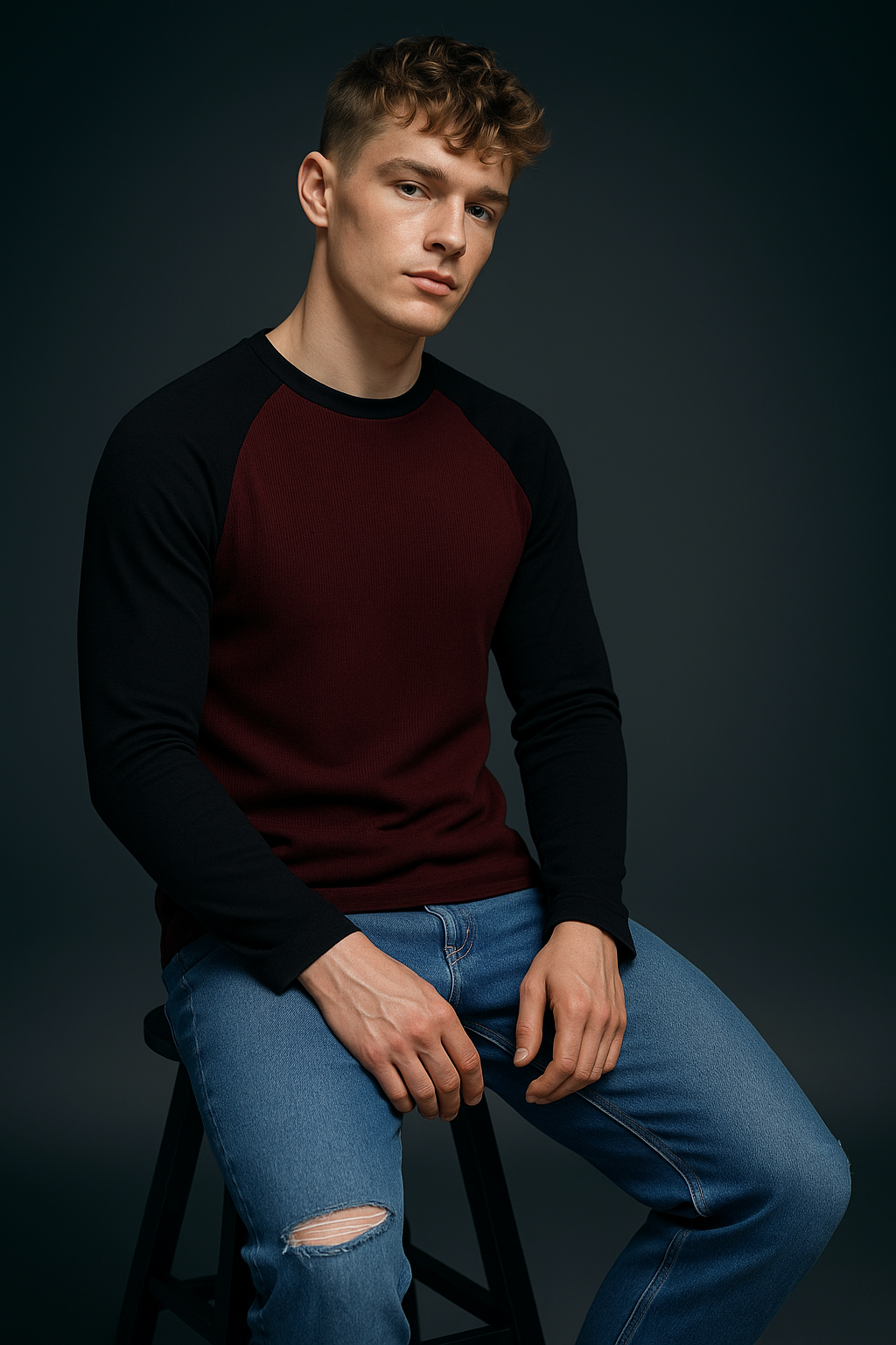 Fullsleeves Raglan Tshirt Maroon