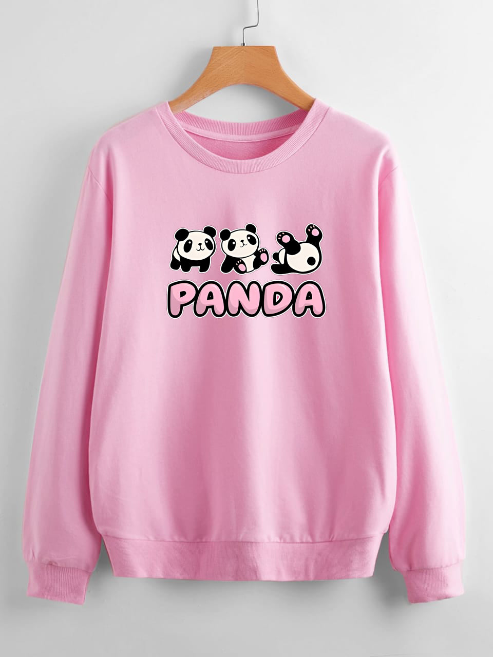 PINK ROLLING PANDA SWEATSHIRT