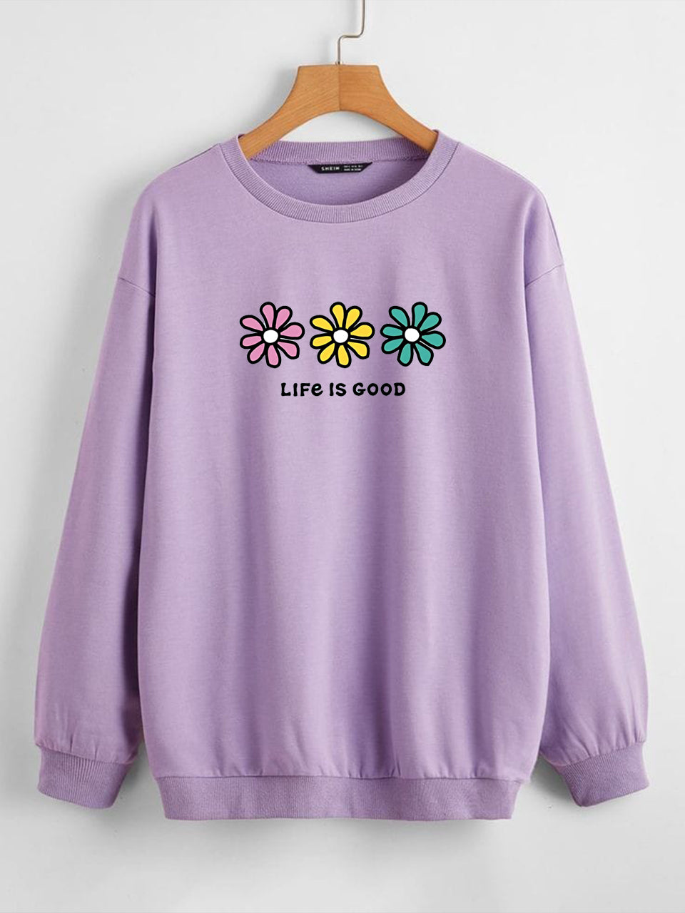 LILAC LIFE IS GOOD SWEATSHIRT