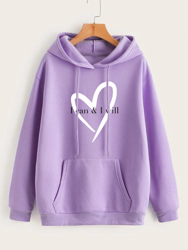 I CAN I WILL LILAC HOODIE