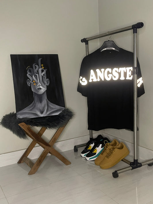 Gangster Reflector Oversize Black Tshirt