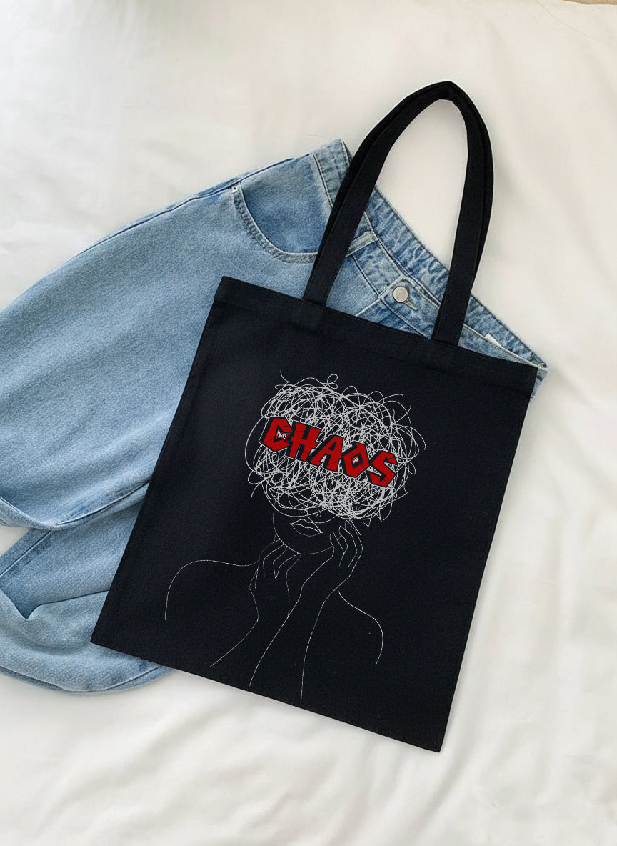 CHAOS TOTE BAG BLACK