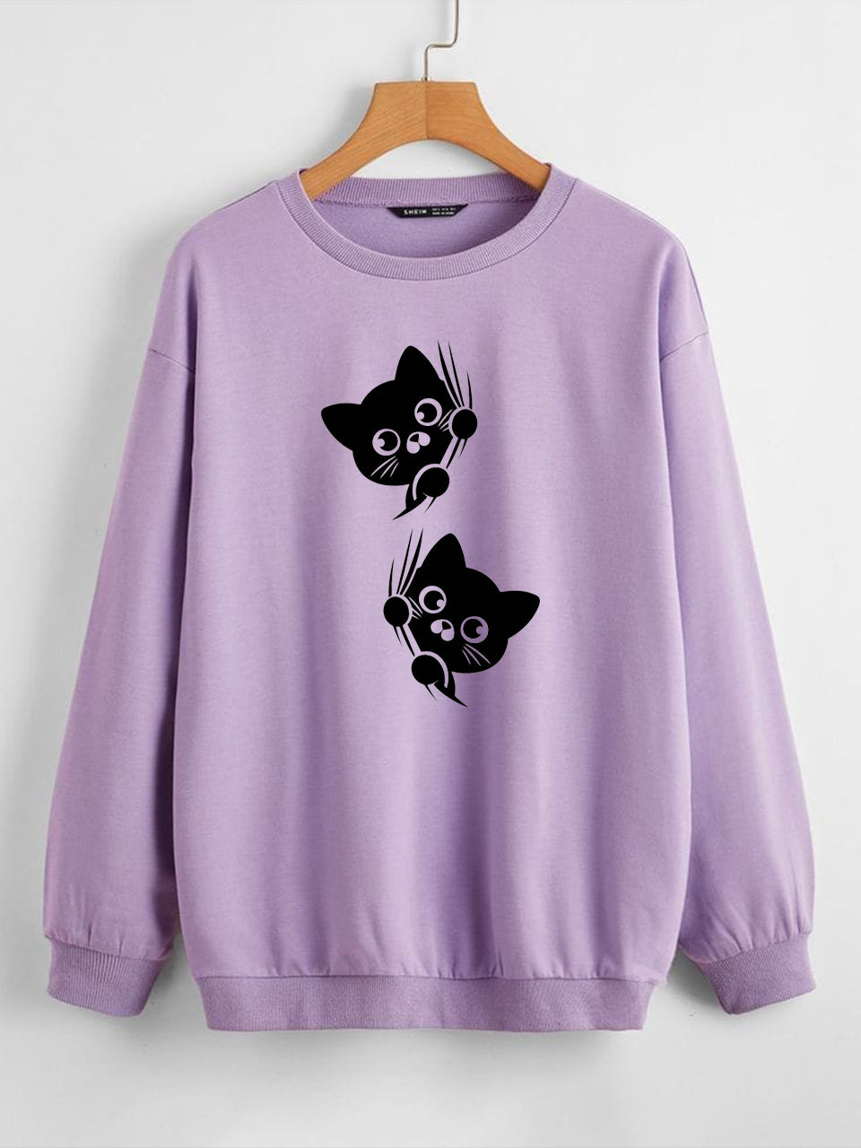 LILAC HIDING CATS SWEATSHIRT