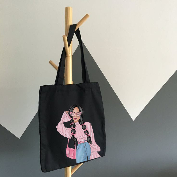 GIRL PURSE TOTE BAG BLACK