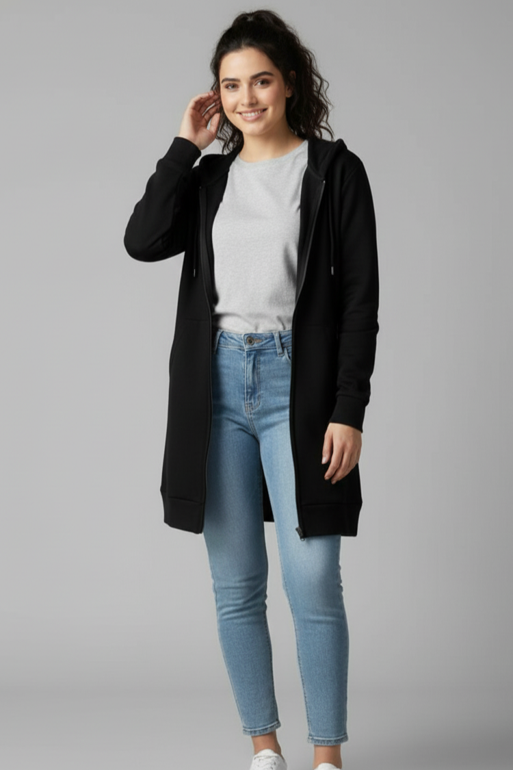 LONG LENGTH ZIPPER BLACK