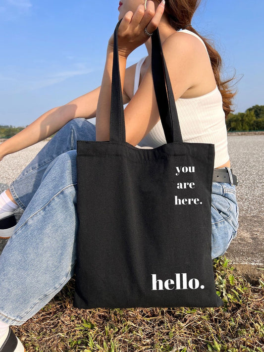 YOU ARE HERE TOTE BAG BLACK