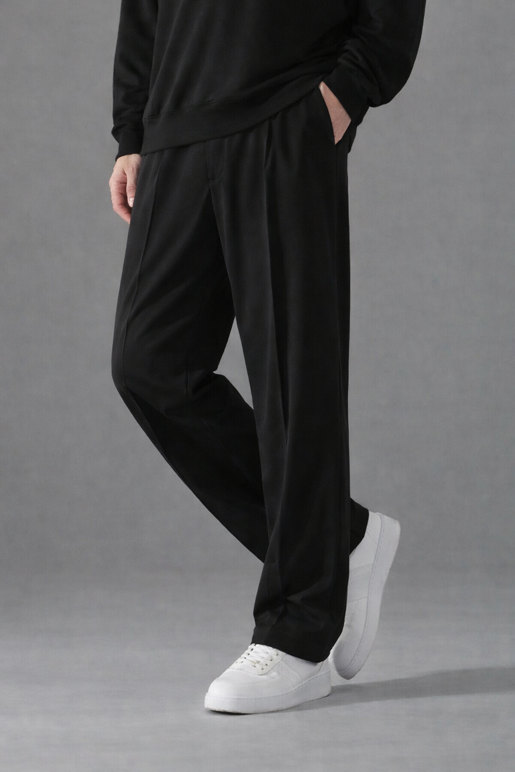 Relaxed Fit Terry Trouser Black
