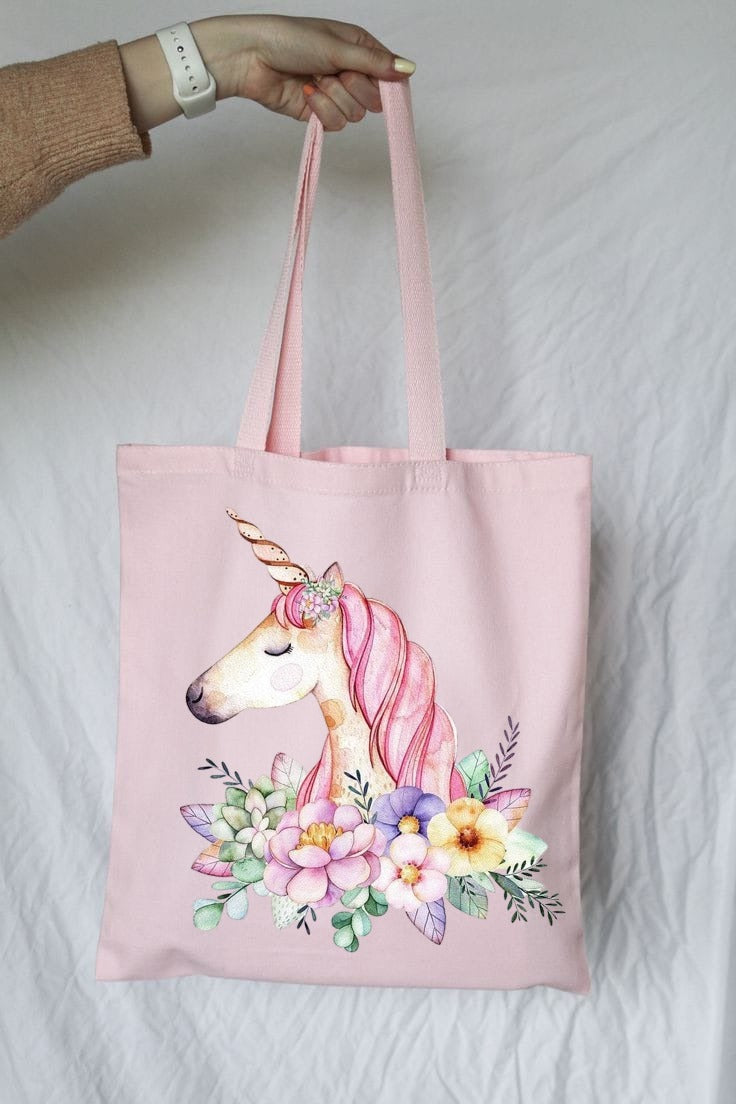 UNICORN TOTE BAG PINK