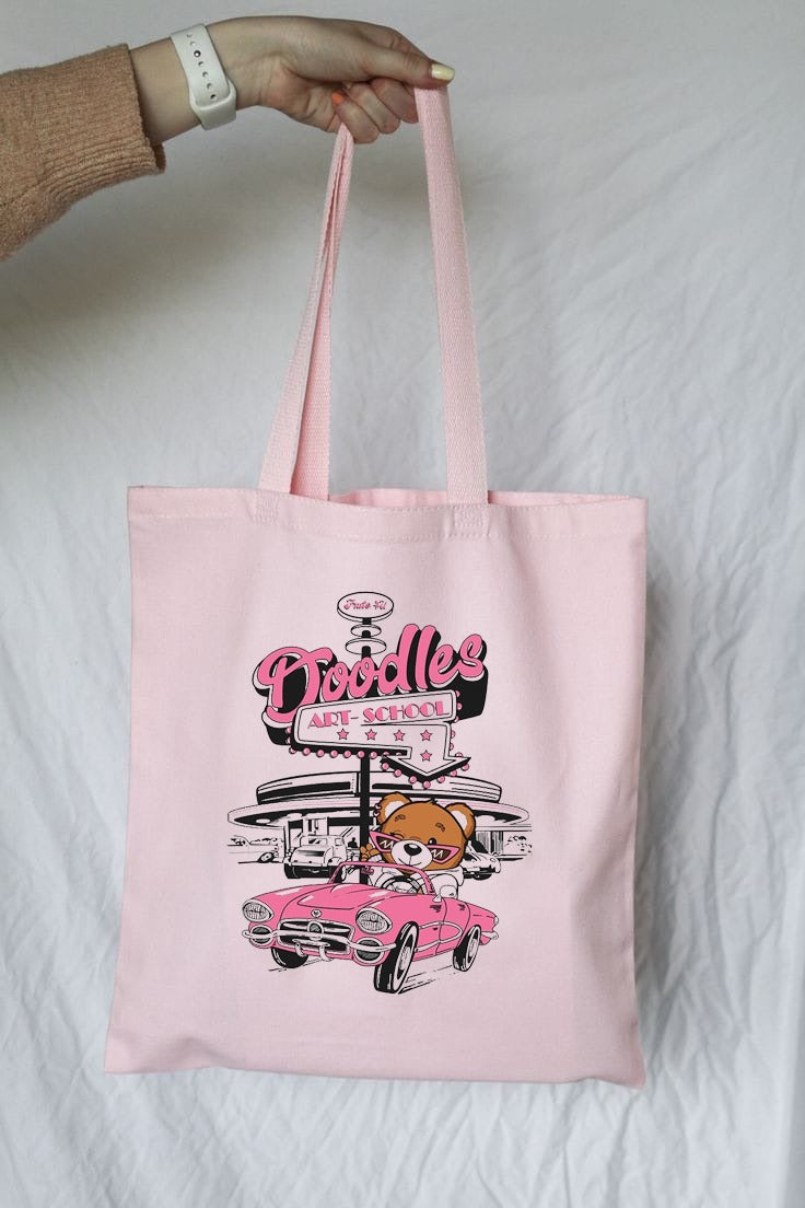 DOODLES TOTE BAG PINK