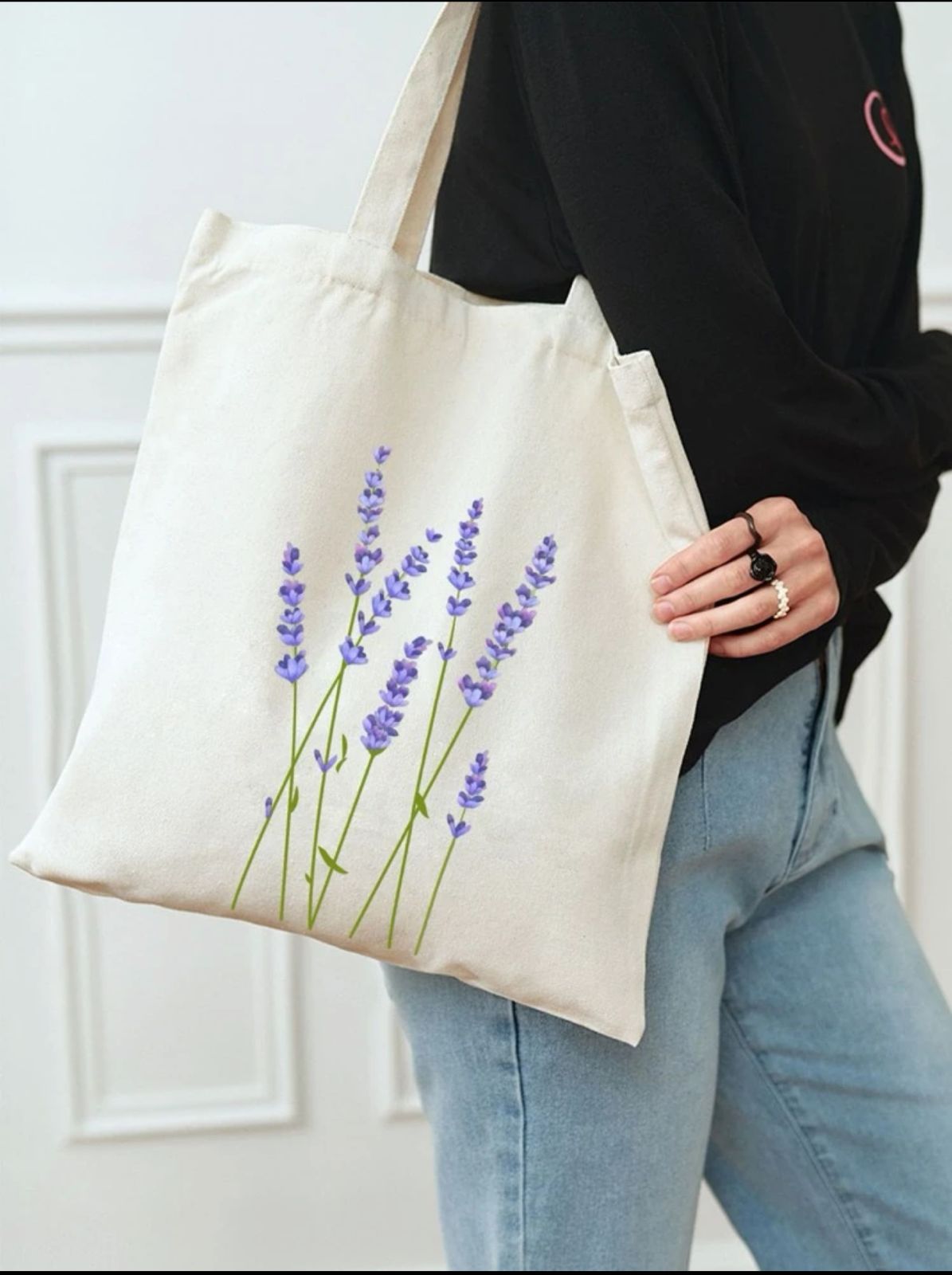 LAVENDER GRASS TOTE BAG BEIGE