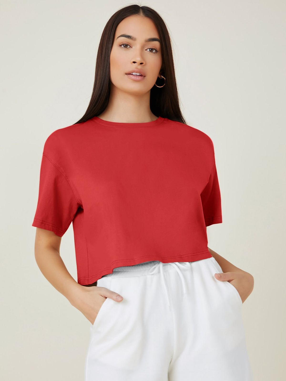 BASIC RED CROPTOP