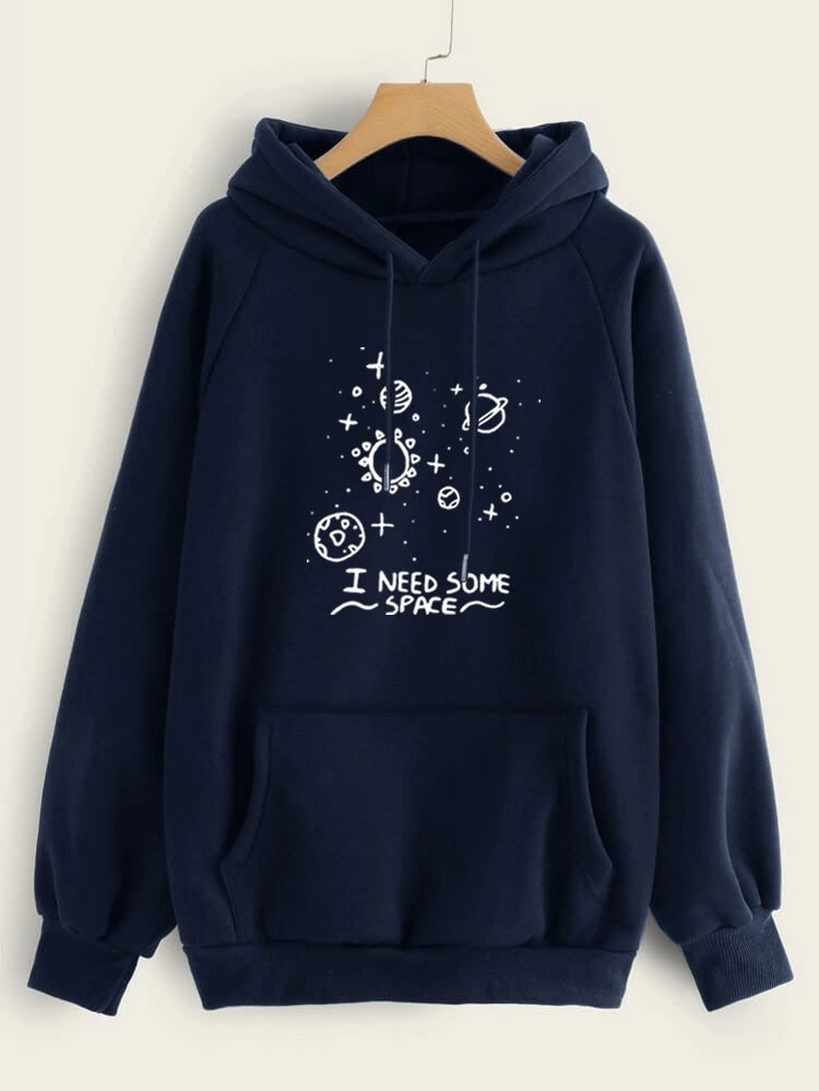 I NEED SOME SPACE NAVY BLUE HOODIE