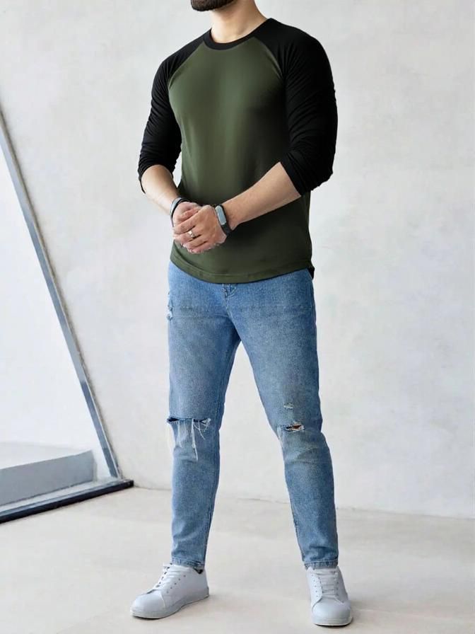 Fullsleeves Raglan Tshirt Olive