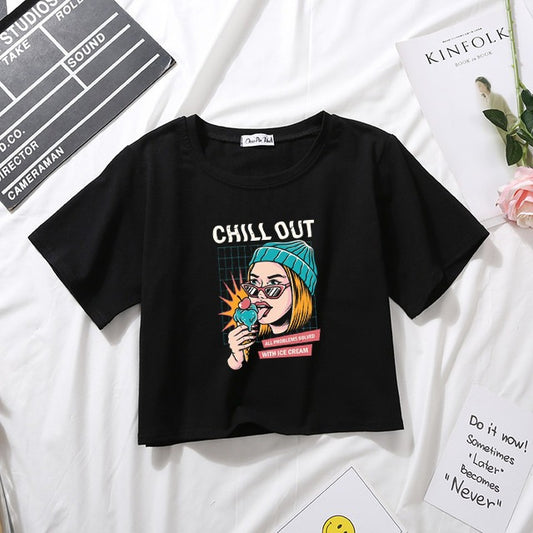 CHILLOUT BLACK CROPTOP