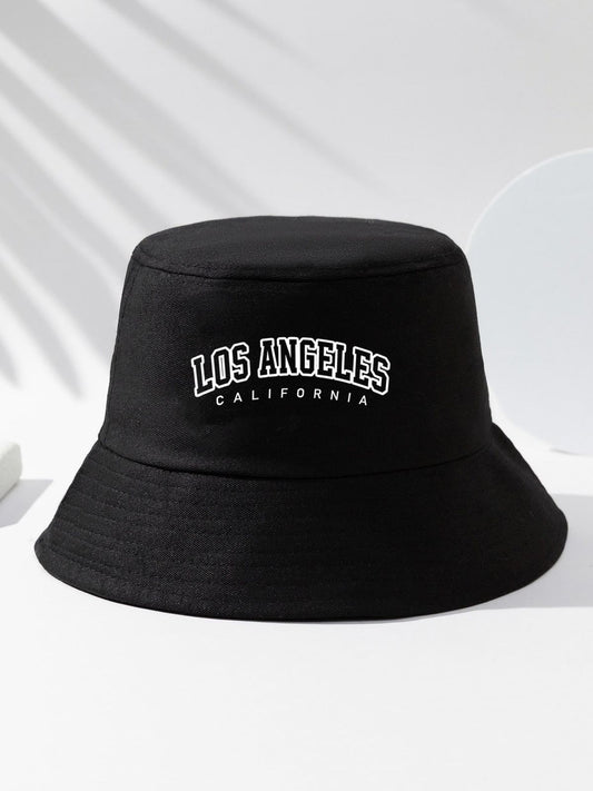 LOS ANGELES BLACK BUCKET HAT