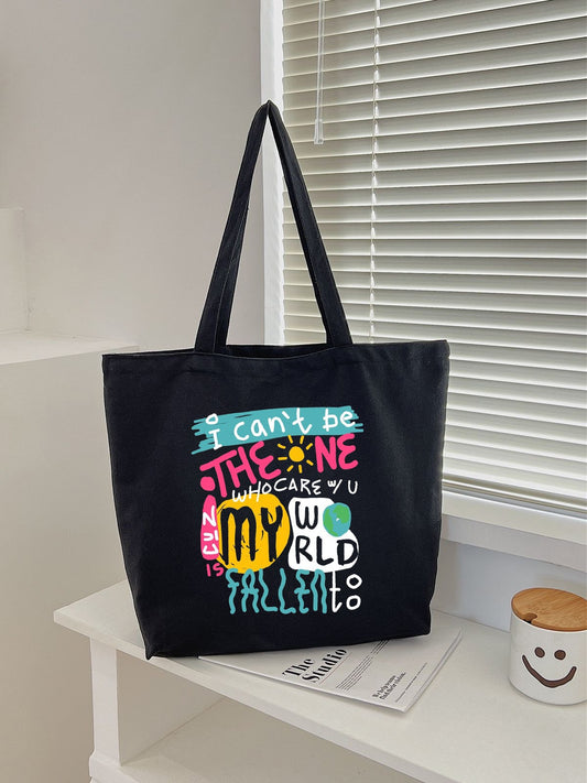 CANT BE THE ONE TOTE BAG BLACK