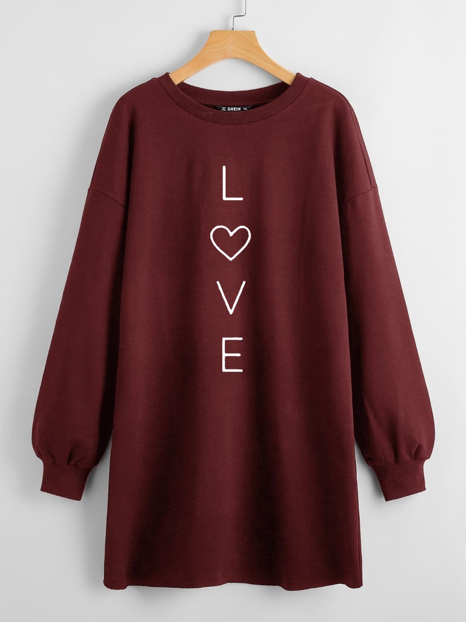 LONG LENGTH SWEATSHIRT LOVE