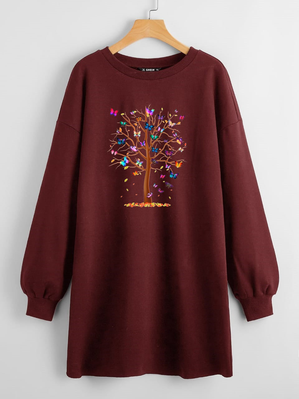 LONG LENGTH SWEATSHIRT BIG TREE
