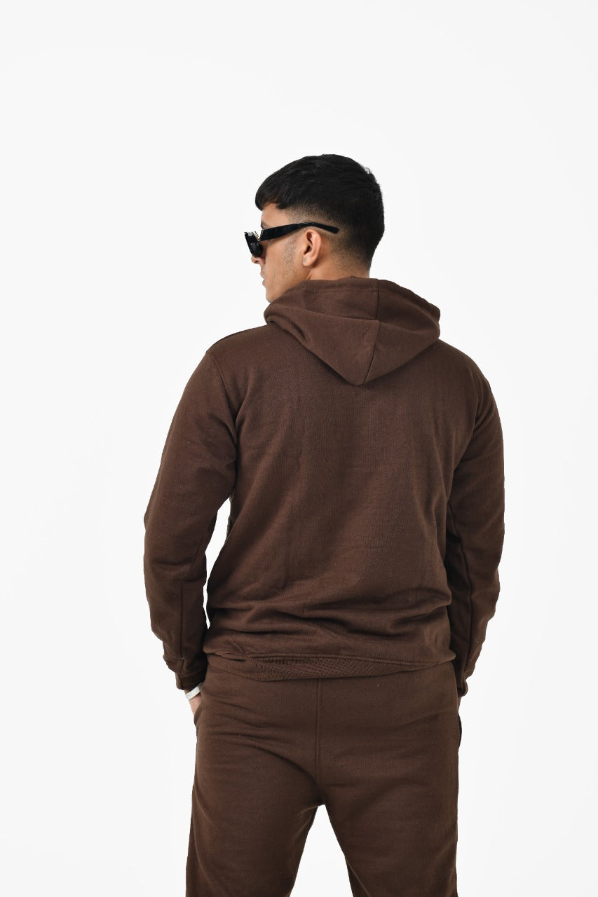 UNISEX BASIC BROWN HOODIE
