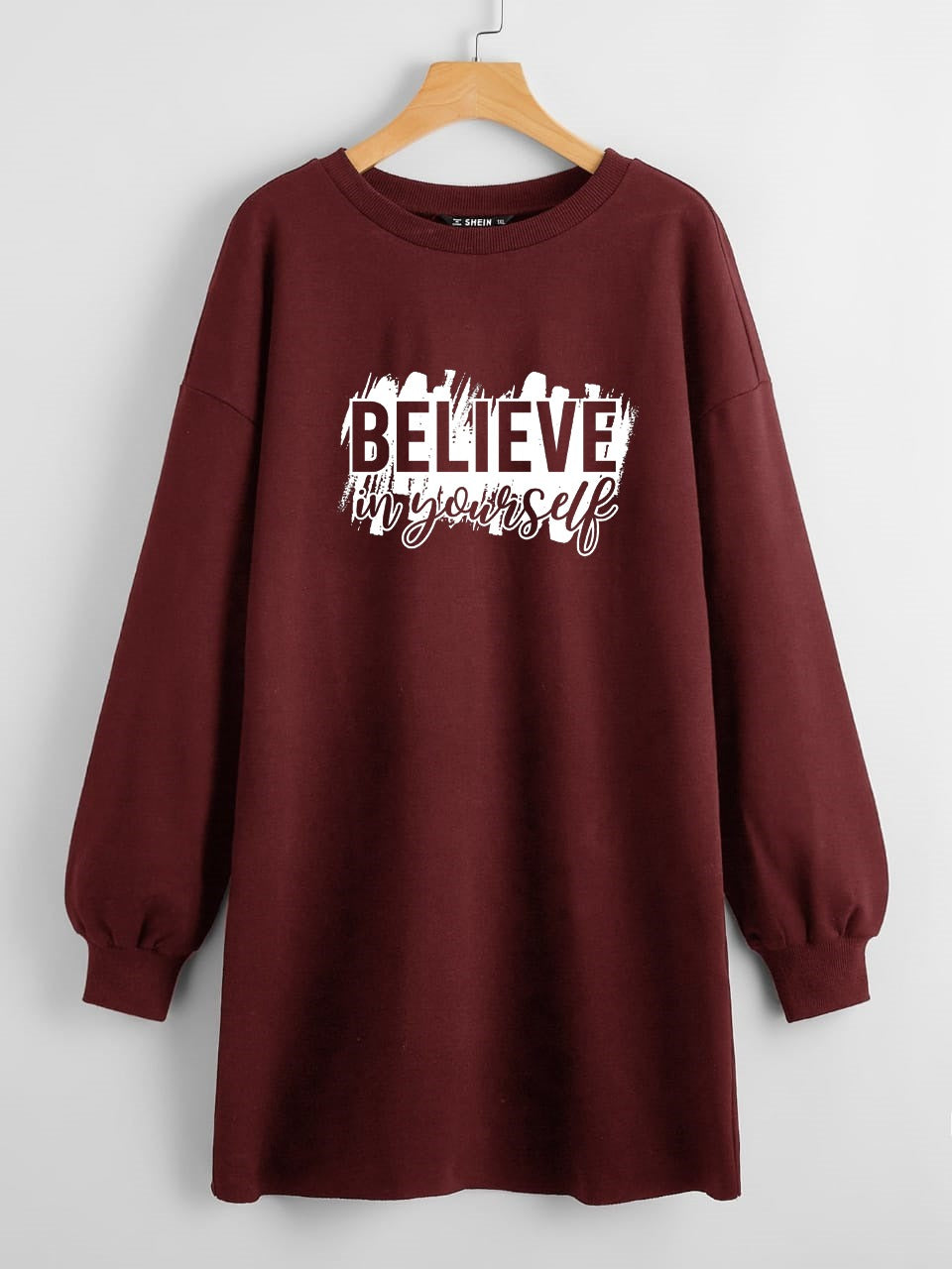 LONG LENGTH SWEATSHIRT BELIEVE