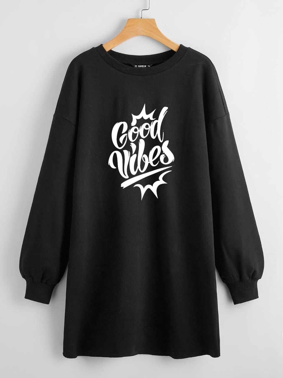 LONG LENGTH SWEATSHIRT GOOD VIBES