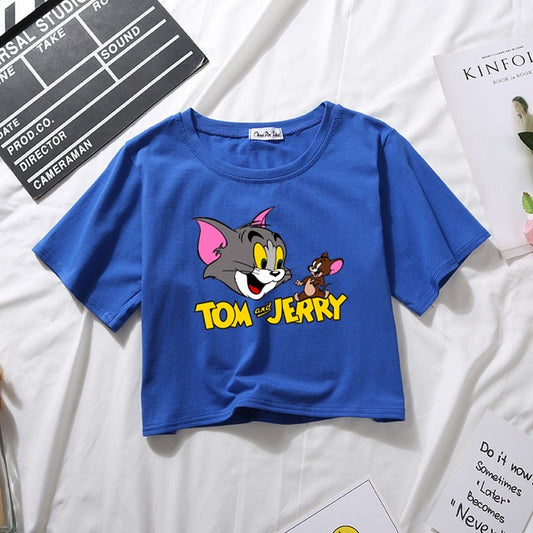TOM AND JERRY ROYAL CROPTOP