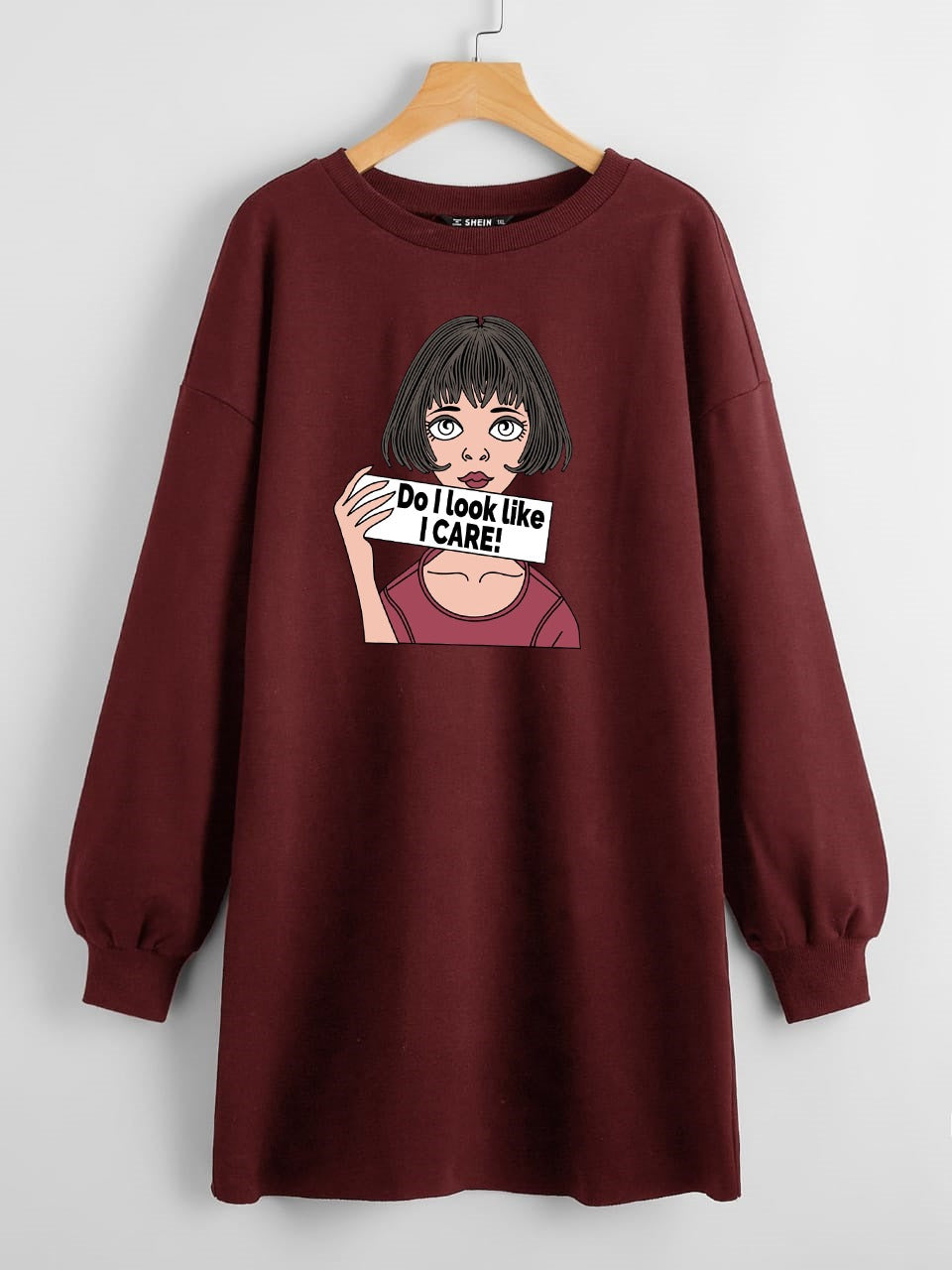 LONG LENGTH SWEATSHIRT DO I CARE