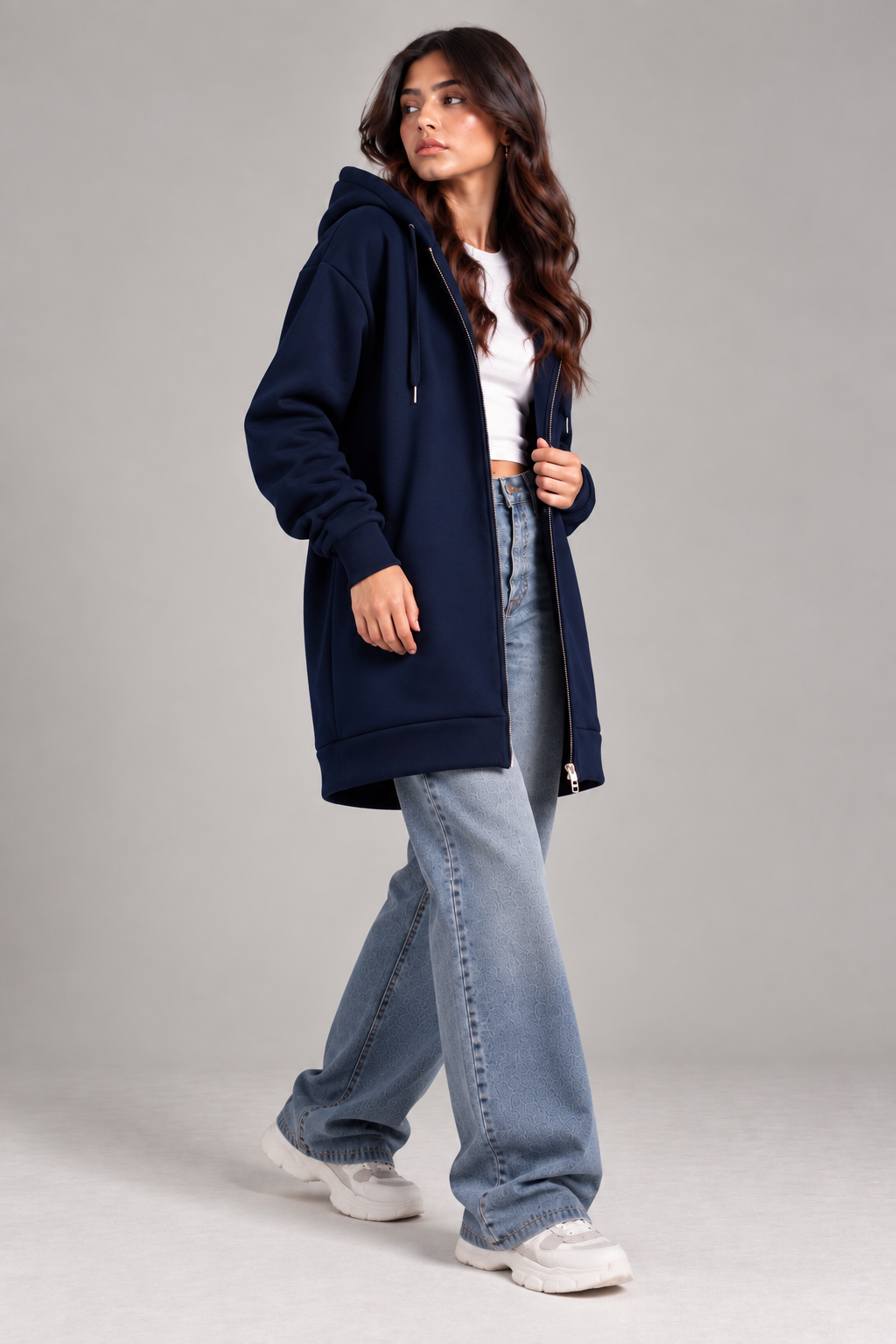 LONG LENGTH ZIPPER NAVY