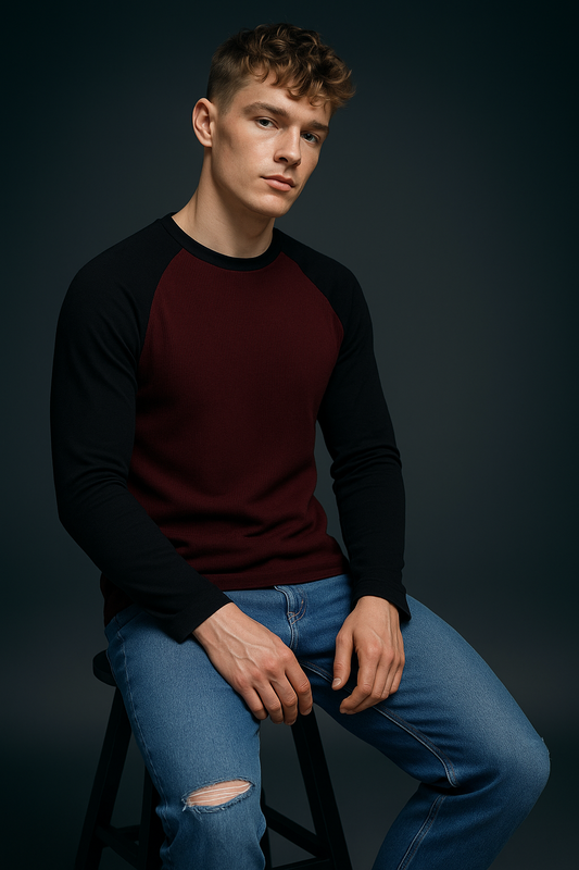Fullsleeves Raglan Tshirt Maroon