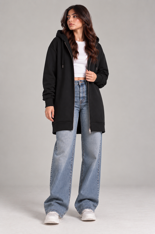 LONG LENGTH ZIPPER BLACK