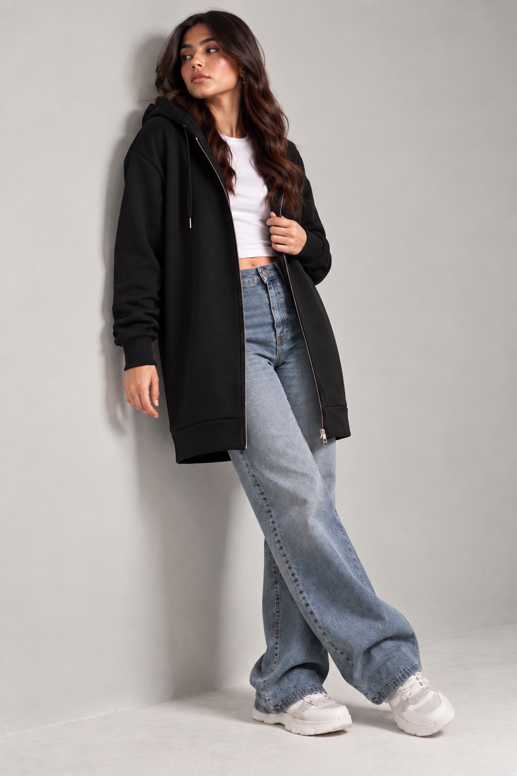 LONG LENGTH ZIPPER BLACK