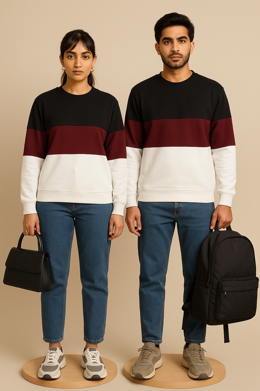 MAROON BLOCK SWEATSHIRT