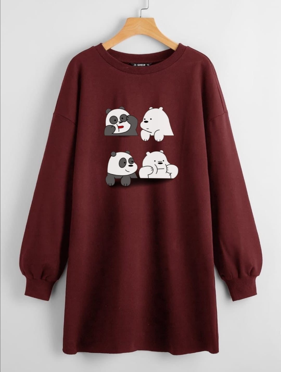 LONG LENGTH SWEATSHIRT MAROON 4 BEARS