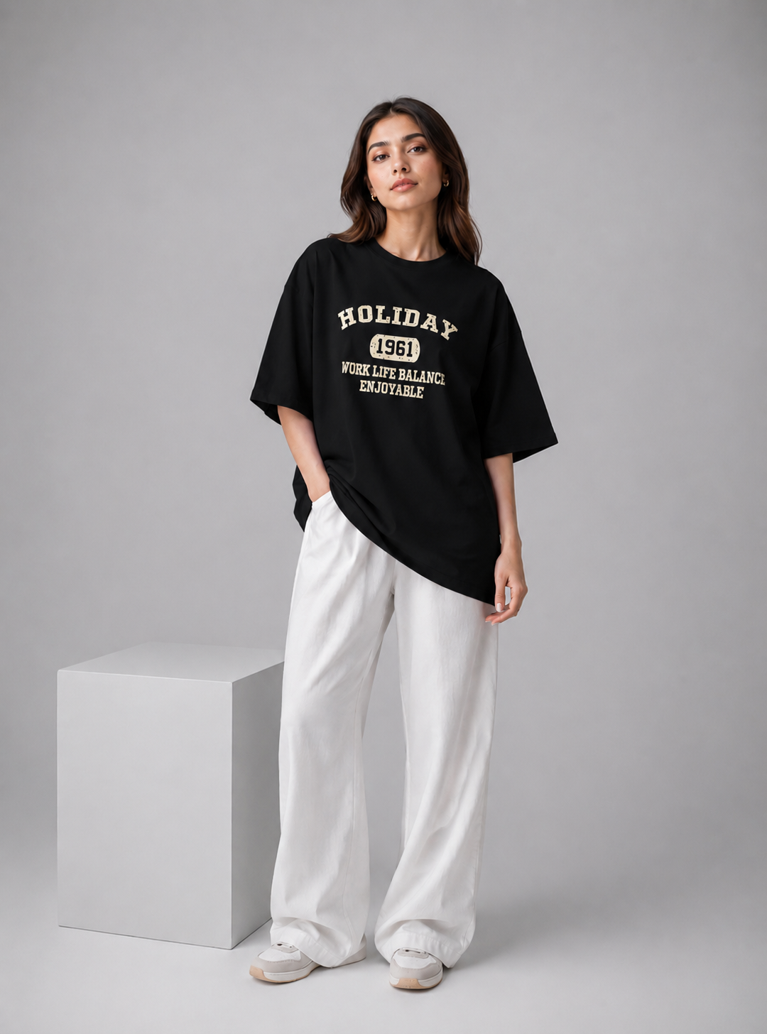 Holiday Oversized Tshirt Black