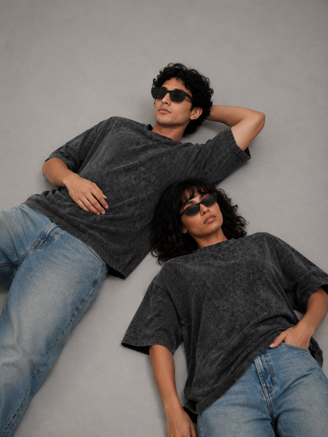 Acid Washed Tshirt - Grey