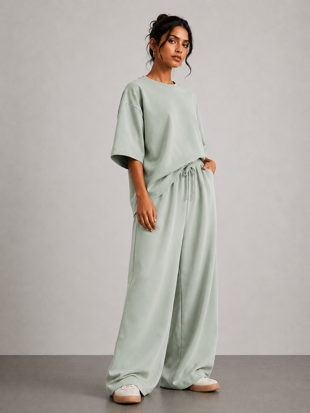Loose Fit Co-ord Set - Mint Green