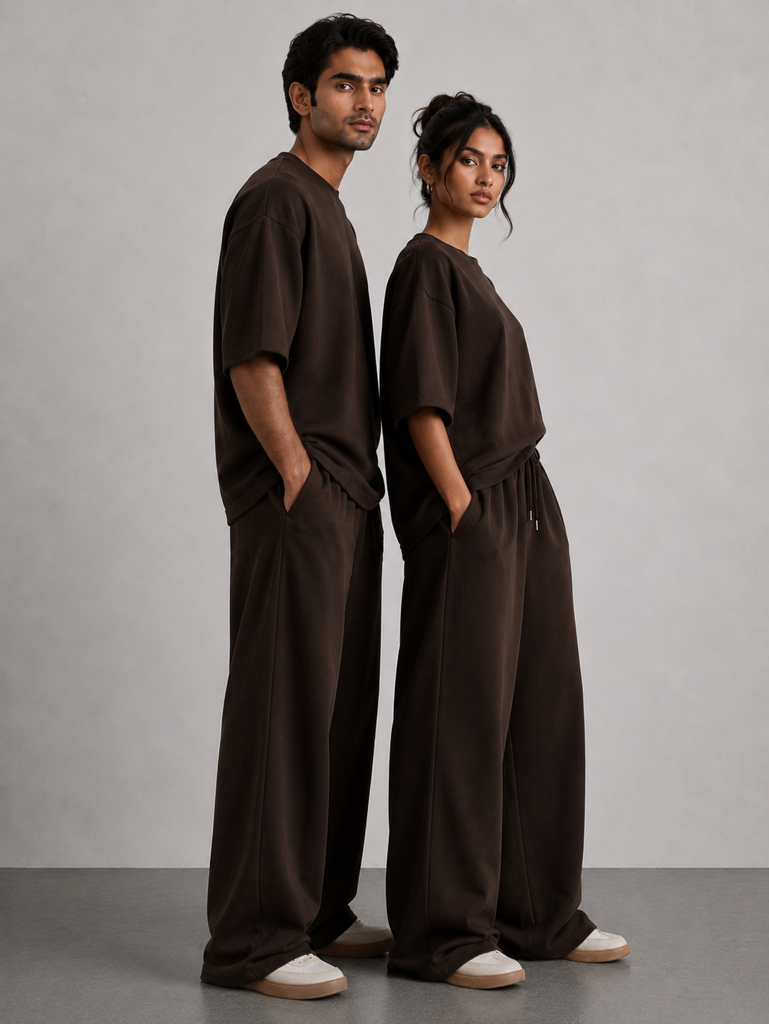 Loose Fit Co-ord Set - Chocolate Shade