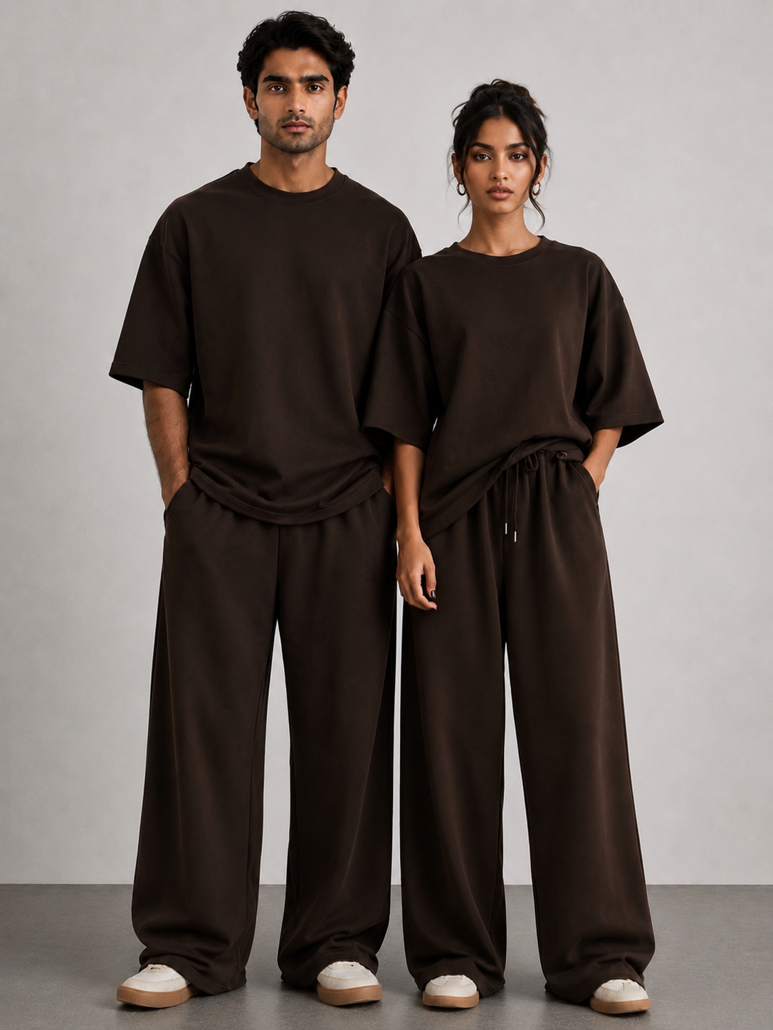Loose Fit Co-ord Set - Chocolate Shade