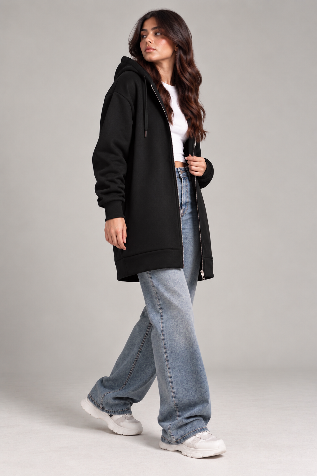 LONG LENGTH ZIPPER BLACK