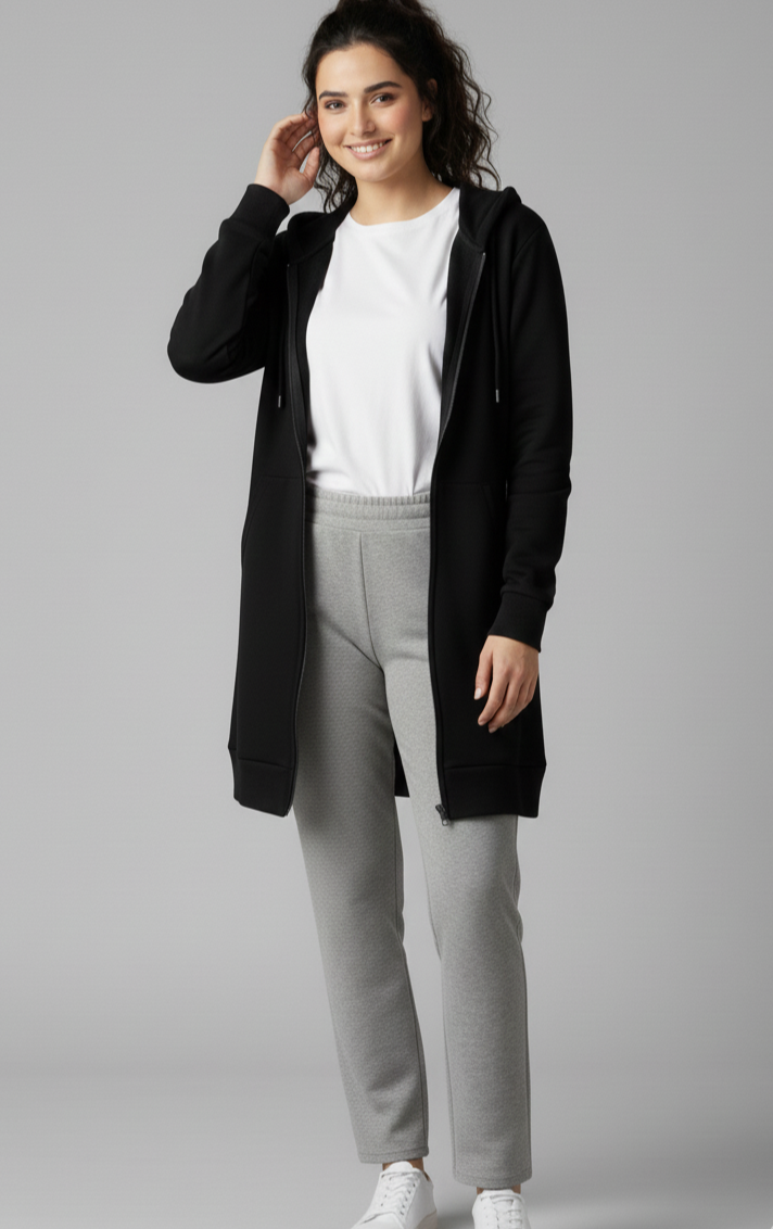 LONG LENGTH ZIPPER BLACK