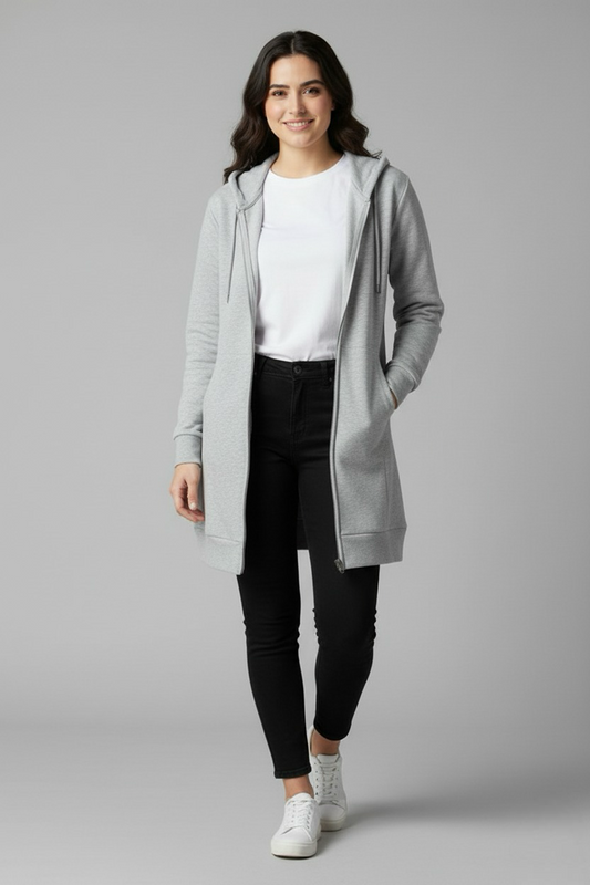 LONG LENGTH ZIPPER GREY