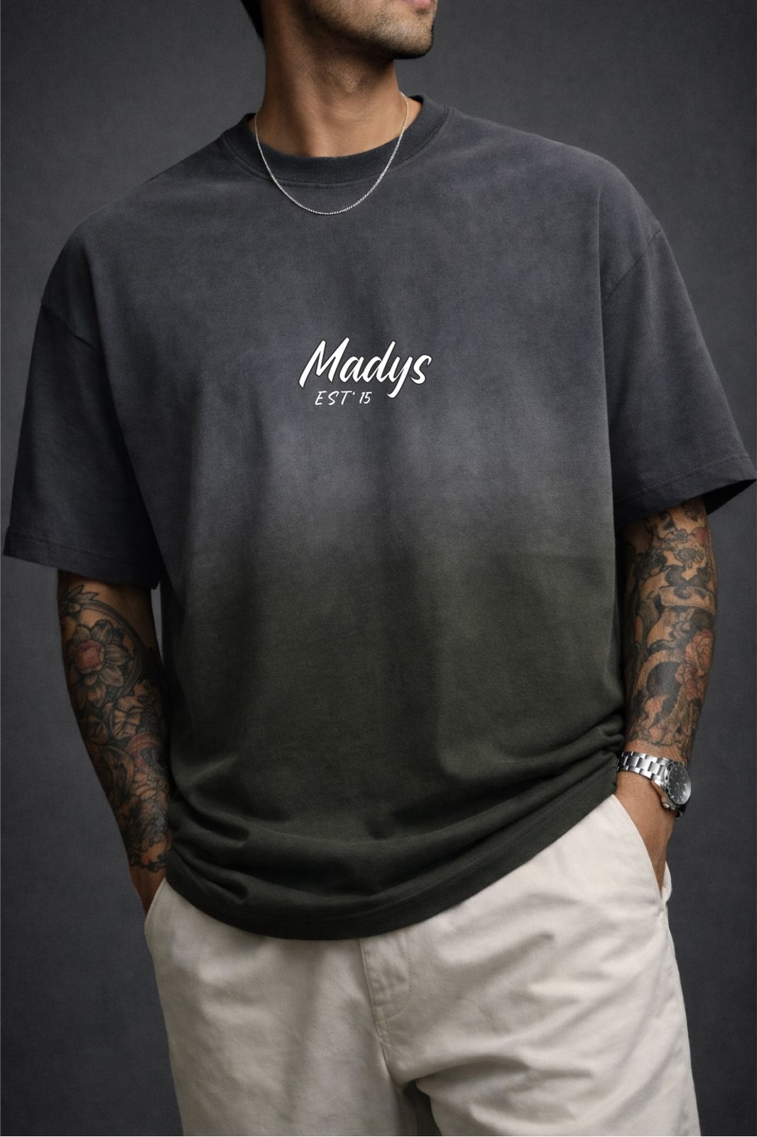 Stonewash Gradient T-Shirt Green