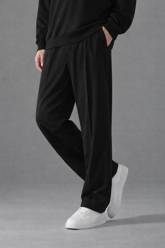 Relaxed Fit Terry Trouser Black