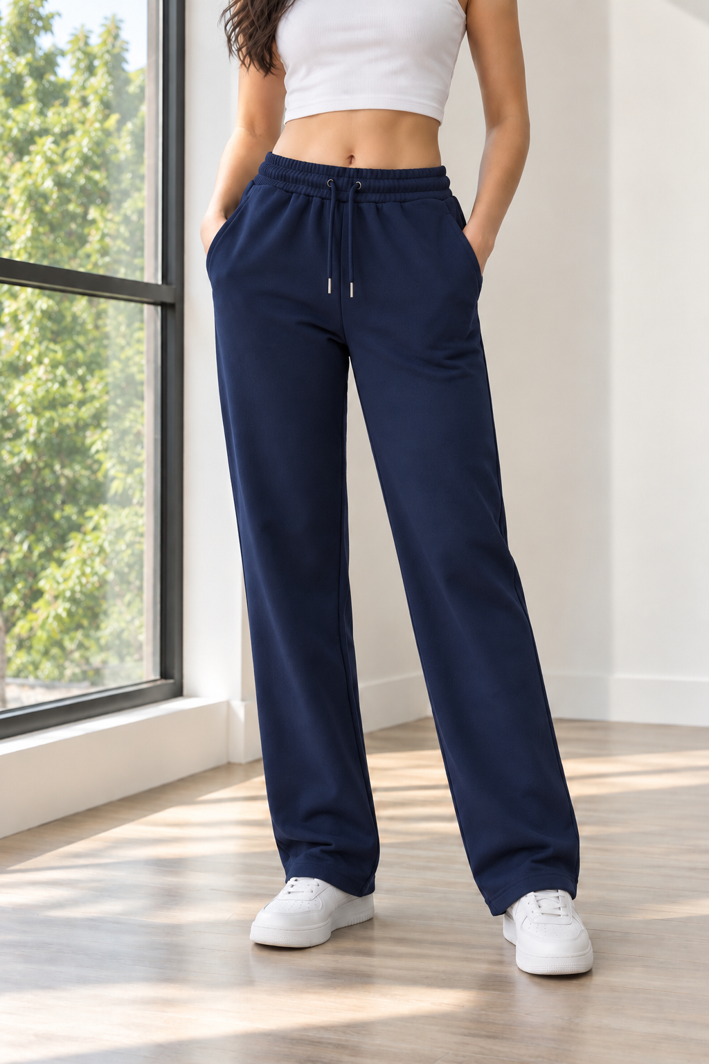 BASIC NAVY SWEATPANTS