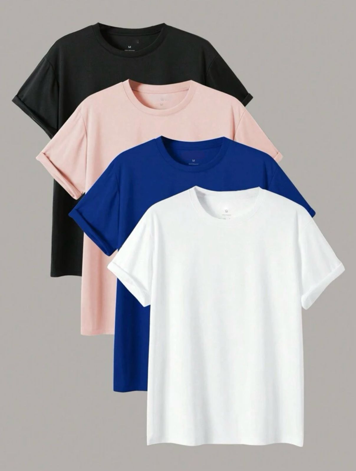 Pack Of Four Basic Tees (Black-Pink-Royal-White)